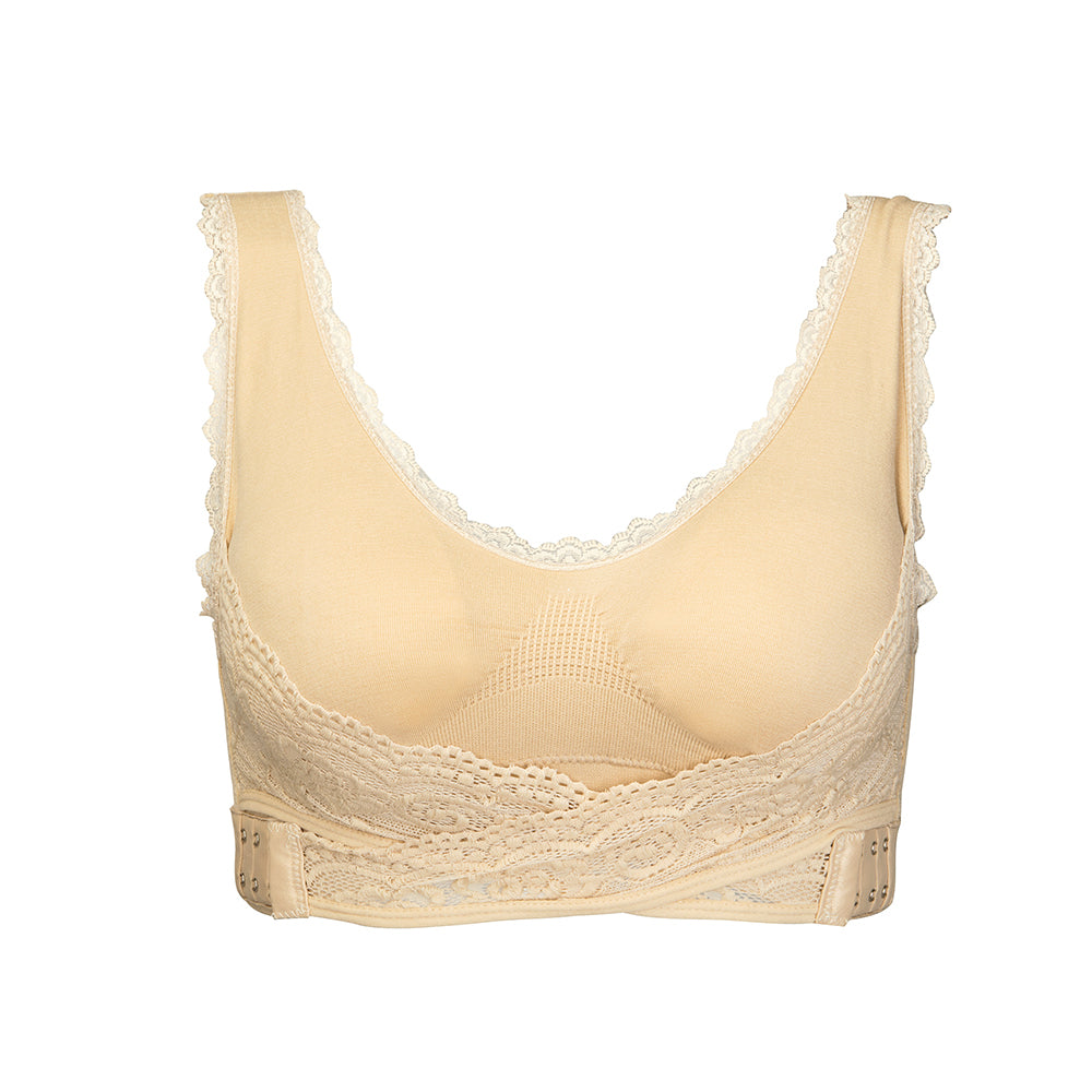Bras for Women Full Coverage Women's Front Side Buckle Lace Edge Without  Steel Ring Movement Seamless Gathering