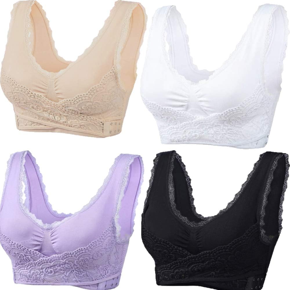 Front Buckle Wireless Bra Comfy Breathable Full Coverage Bra